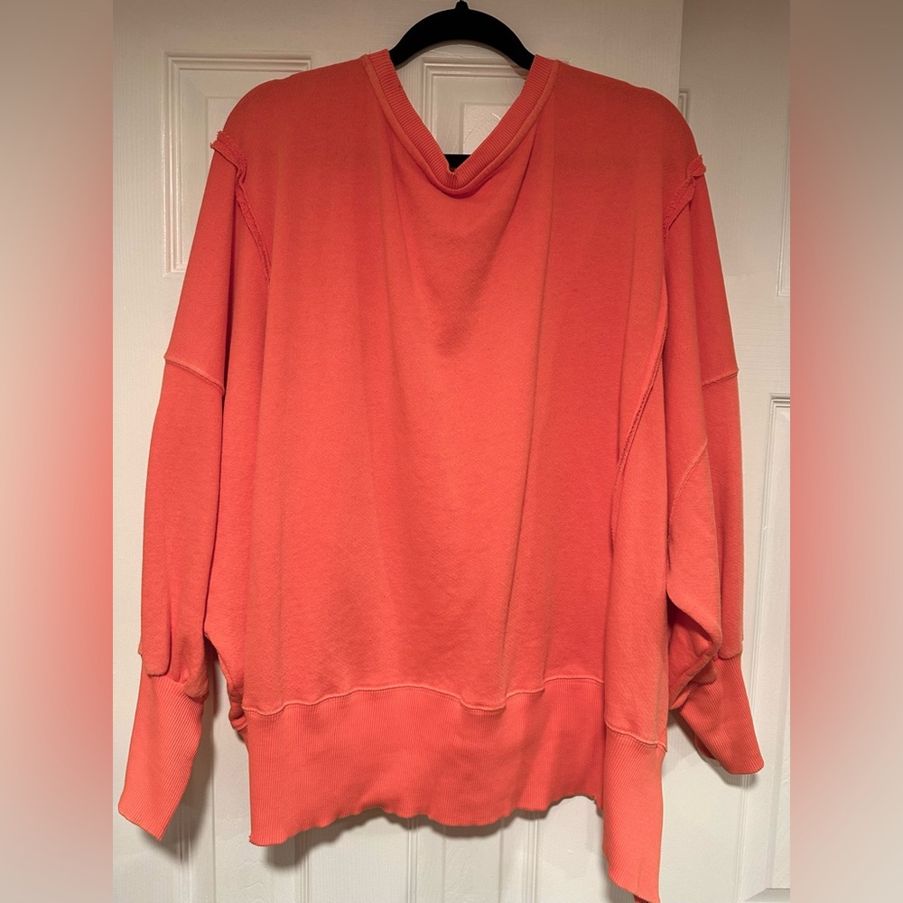 We The Free Camden Pullover- Bright Coral/Pink
